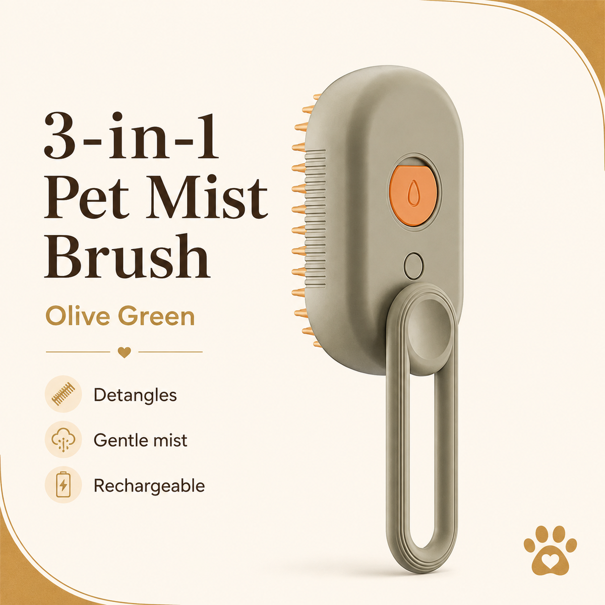 3-in-1 Rechargeable Pet Mist Brush
