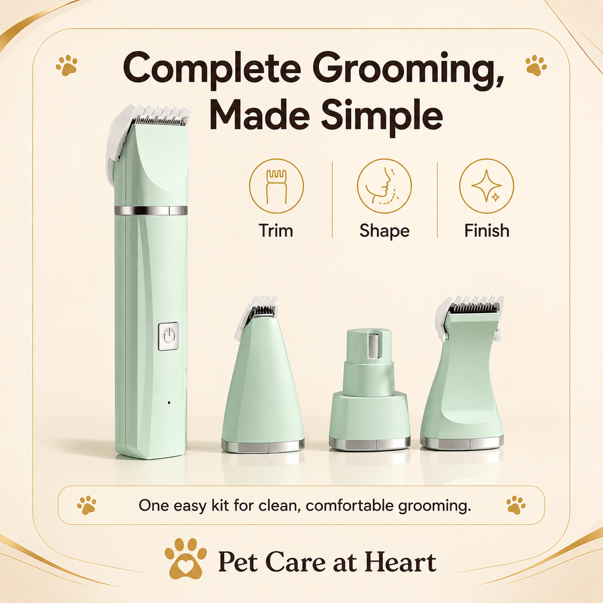 4-in-1 Rechargeable Pet Grooming Kit