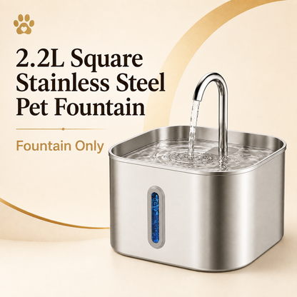 2.2L Quiet Stainless Steel Pet Fountain