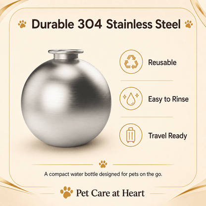 285ml Stainless-Steel Dog Water Bottle