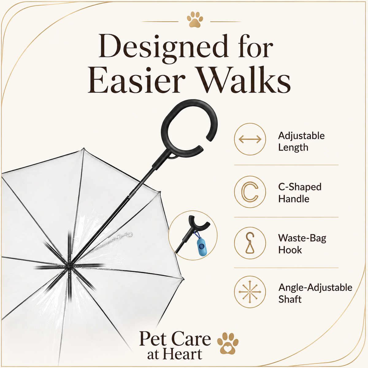 Clear Dog Umbrella
