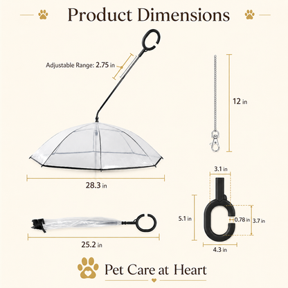 Clear Dog Umbrella