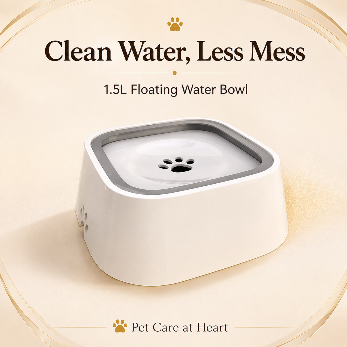 1.5L No-Spill Floating Water Bowl