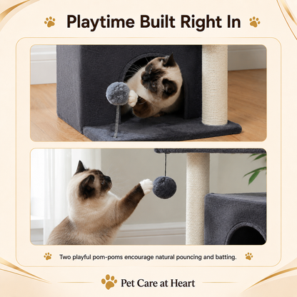Large Cat Tower with Cozy Perch