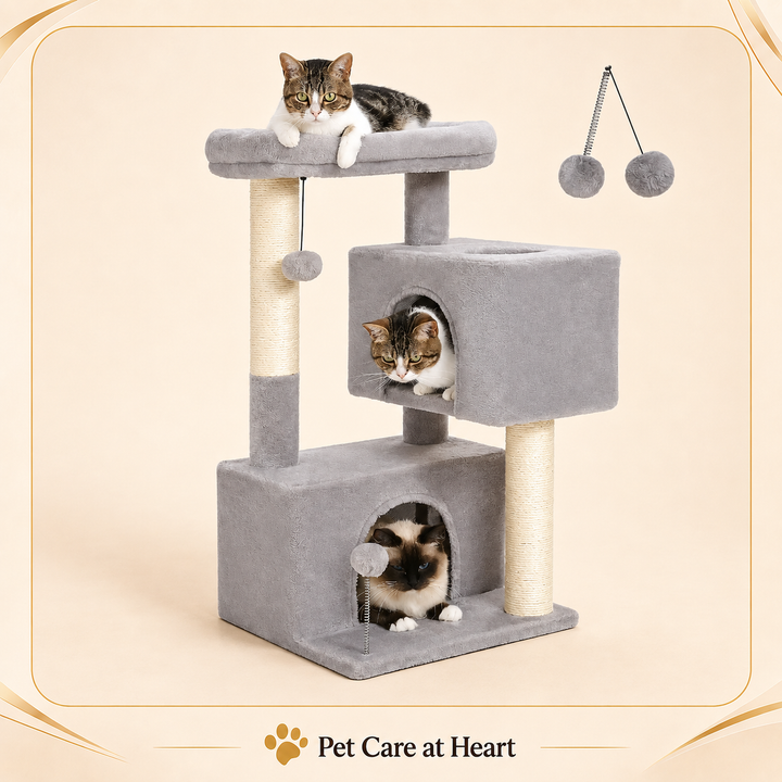 Large Cat Tower with Cozy Perch