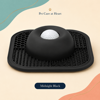 2-in-1 Slow Feeder & Lick Mat Dog Bowl