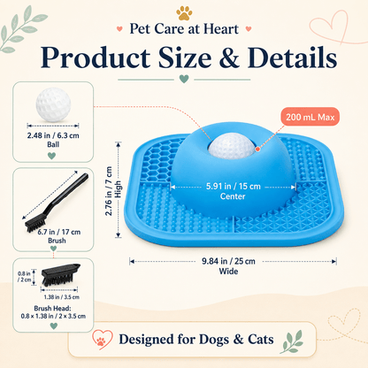 2-in-1 Slow Feeder & Lick Mat Dog Bowl