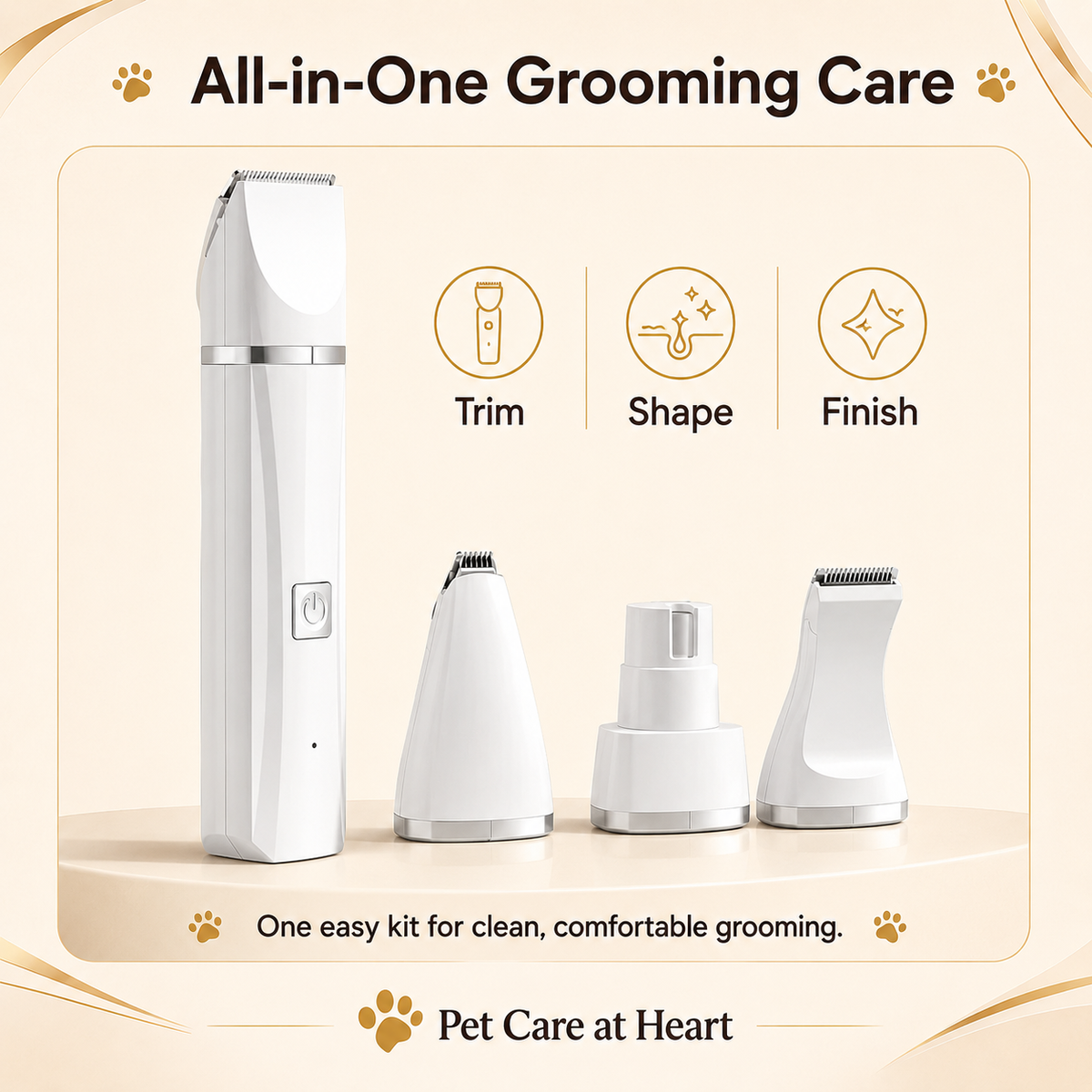 4-in-1 Rechargeable Pet Grooming Kit