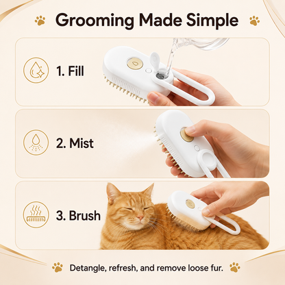 3-in-1 Rechargeable Pet Mist Brush